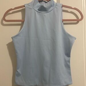 Light Blue Sleeveless Women's Top